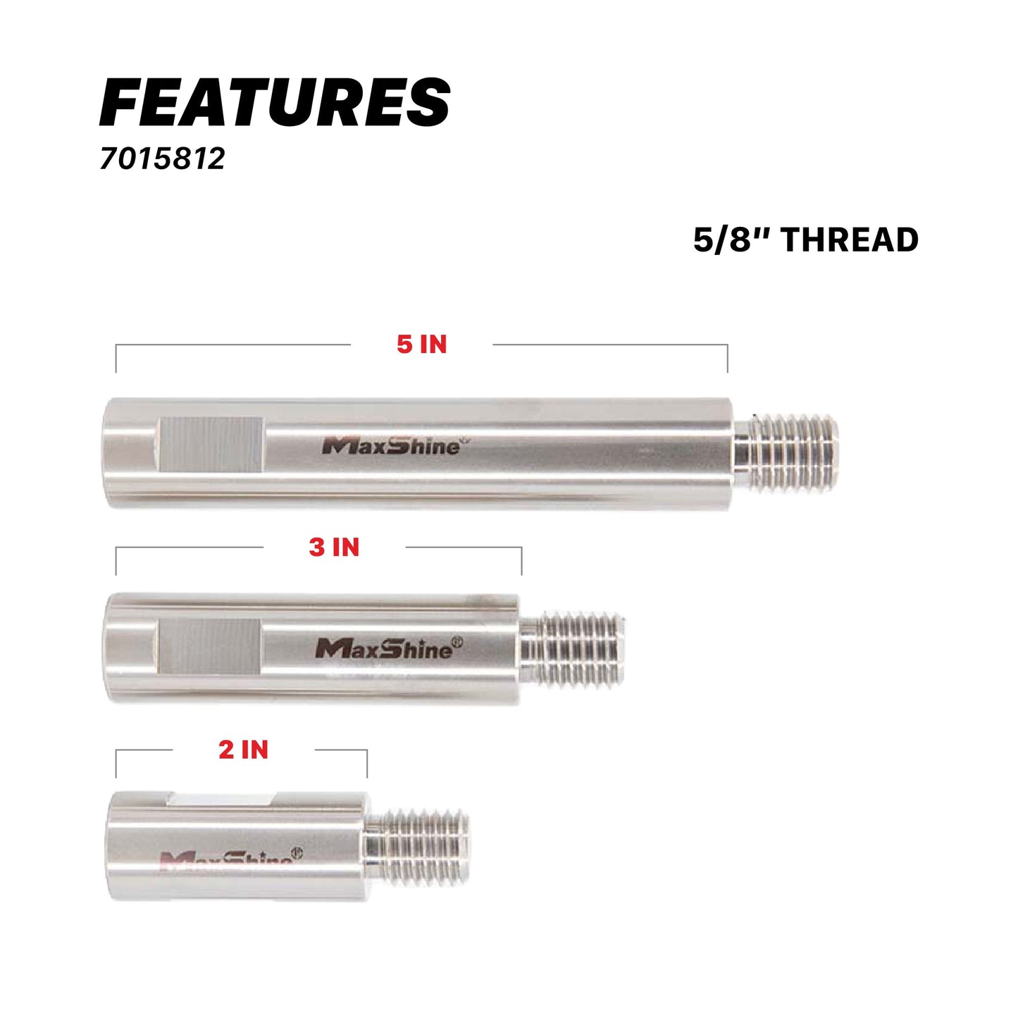 SHAFT EXTENSION SET FOR ROTARY POLISHERS