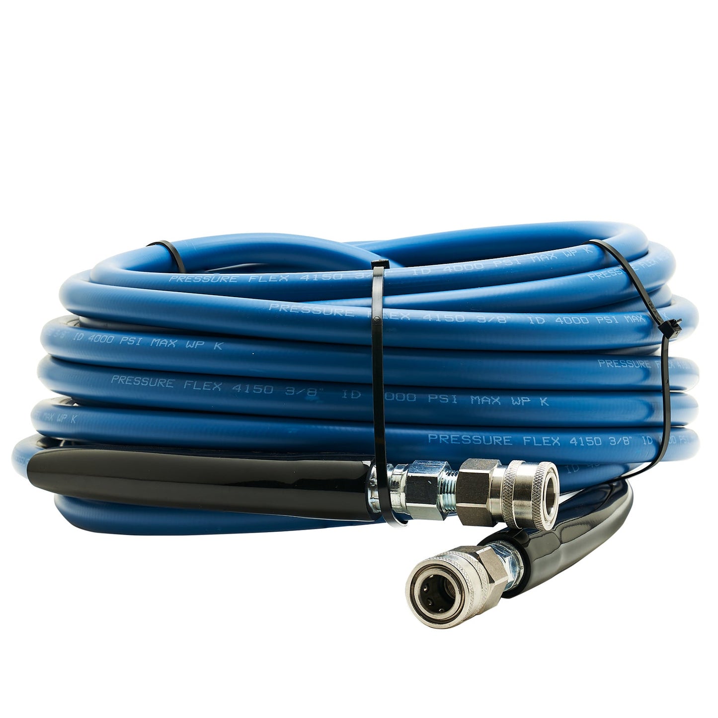 3/8" Kobrajet Smooth Blue Hose, 4300 PSI, Non-Marked, Stainless Steel Couplers.