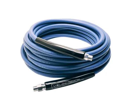 1/4" KobraJet Smooth Blue Hose, 4300 PSI, Non-Marked, Male Fixed and Swivel