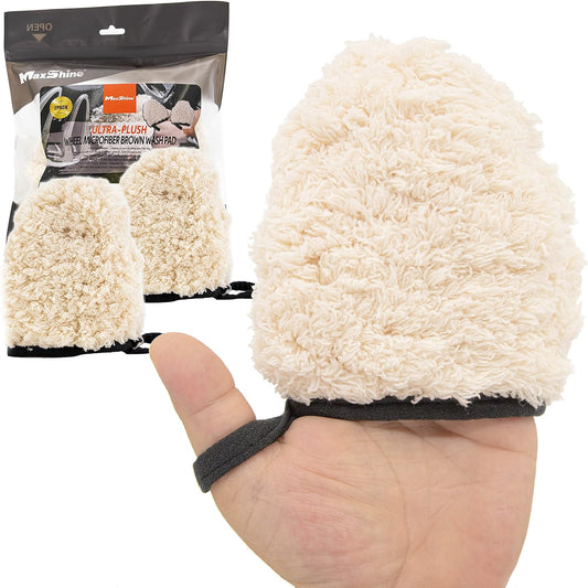 Microfiber Finger Wheel Wash Mitts - 2 Pack