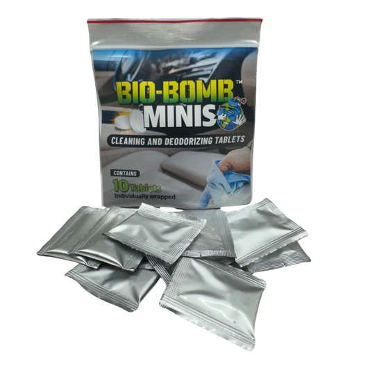 Bio-Bomb Minis: 10-Pack Dissolvable Cleaning & Deodorizing Tablets
