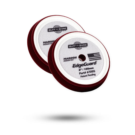 Buff and Shine EdgeGuard Maroon Medium Cut Foam Pad