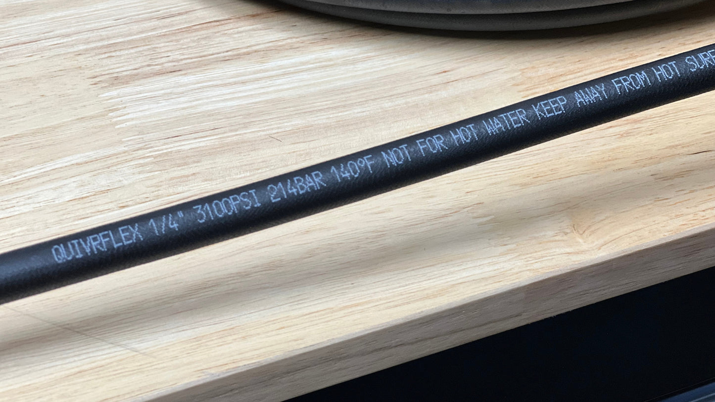 QUIVRFLEX Pressure Wash Hose (1/4in Black)